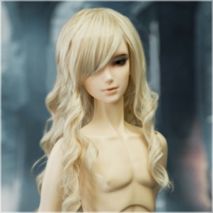 1/3 platina-color European curl wig