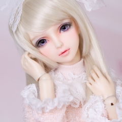 1/3 youth bjd long straight wig/light golden