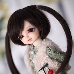 1/6 bjd black twin tail