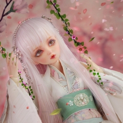 1/4 Bjd Peach Spirit Fullset/White Snow