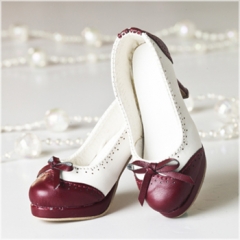 1/3 elegant red bow high heel shoes