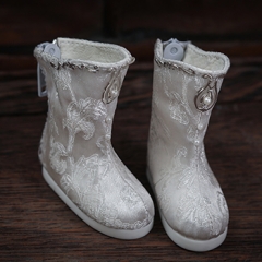 1/6 Brocade white boots