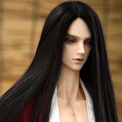 AS1/3,70+cmWig  Red&Black traditional long hair