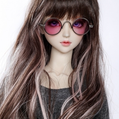 1/3 youth fashion round frame purple pink glasses