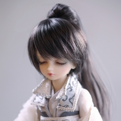 1/6 grey and black ponytail (removable tail)