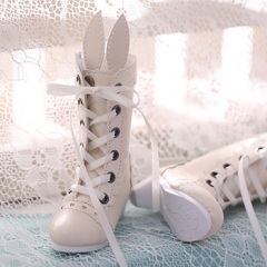 1/4 BJD Rabbit Ear Shoes/White