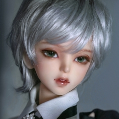 1/3 Silver-grey curly wig
