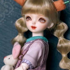1/6 BB blond pig tails hairstyle wig