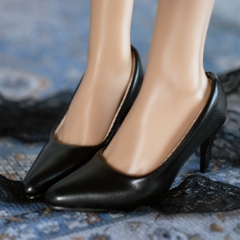 1/3 youth black high heel shoes