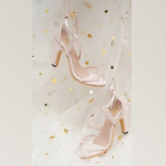1/3 Thin strap sweet high heels (pink)