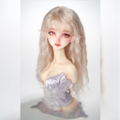 1/3 Girl light blonde mohair wig