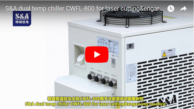 S＆A雙溫度冷水機CWFL-800用於激光切割和雕刻機