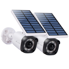 Solar Motion Sensor Lights Outdoor - 8 LED Spotlight 800Lumens 5-Watt Solar Lights Outdoor IP66 Waterproof, for Garden Porch,Plastic,Pack of 2(White)