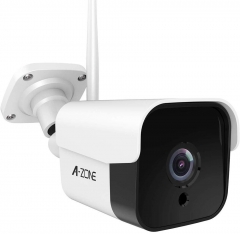 Caméra de sécurité extérieure AZONE - Caméra porte-balle 3MP IP66 Audio bidirectionnel, détecteur de mouvement