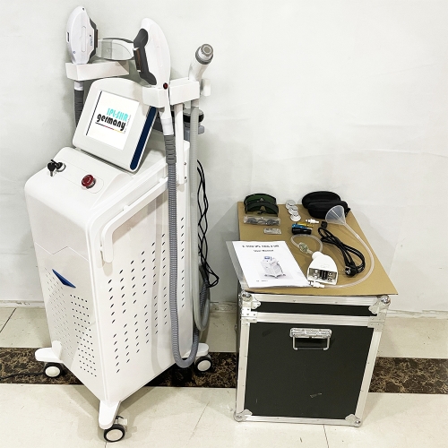 ESHR+ESHR+RF+yag laser machine+cavitation 9 hand pieces 2000W SHR power supply 1M RF power supply