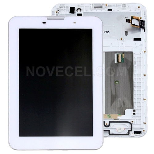 LCD Display + Touch Screen Digitizer Assembly Replacement with Frame for Lenovo IdeaTab A3000(White)