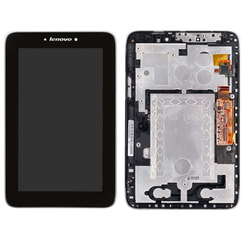 LCD Screen + Touch Screen Digitizer Assembly with Frame for Lenovo Idea Tab A2107(Black)