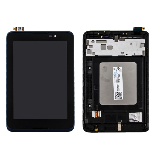 Lenovo A7-50 A3500 LCD Screen + Touch Screen Digitizer Assembly with Frame(Dark Blue)