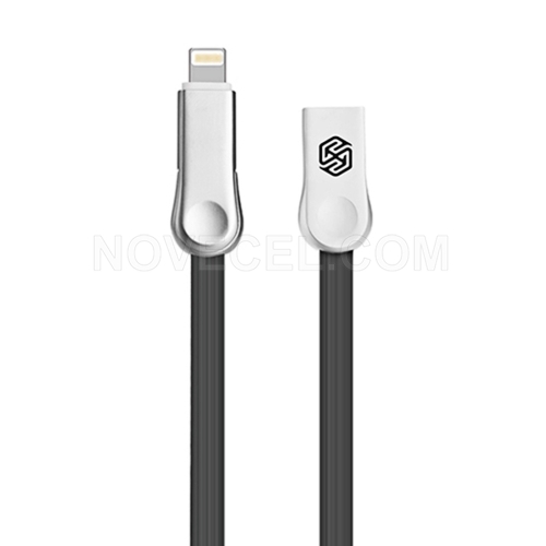 NILLKIN 1m 2.1A Plus III Cable 8 Pin(Double Sided Reverse Plug) & Micro USB to USB 2.0 Soft TPE Data Sync Charging Cable with Zinc Alloy Head & String