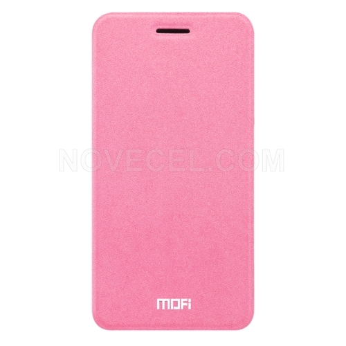 MOFI OPPO R9s Plus Crazy Horse Texture Horizontal Flip Leather Case with Holder(Pink)
