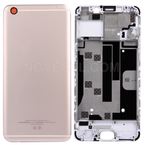 OPPO R9 Plus Battery Back Cover + Front Housing LCD Frame Bezel Plate(Gold)