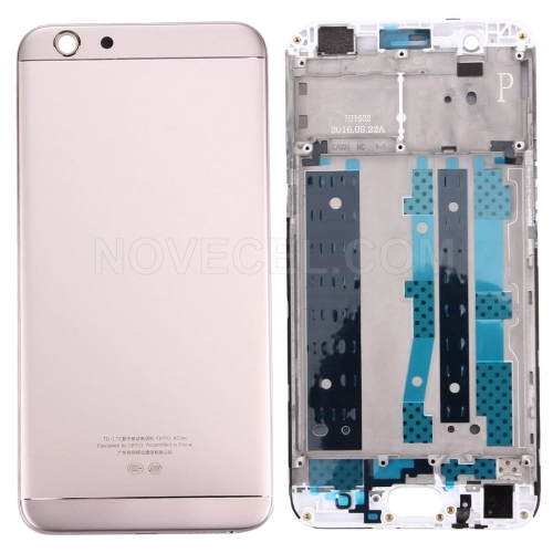 OPPO A59 Battery Back Cover + Front Housing LCD Frame Bezel Plate