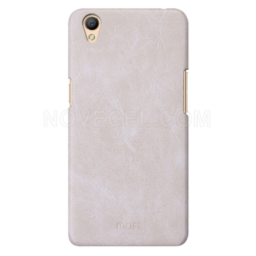 MOFI OPPO A37 Crazy Horse Texture Leather Surface PC Protective Case Back Cover(White)