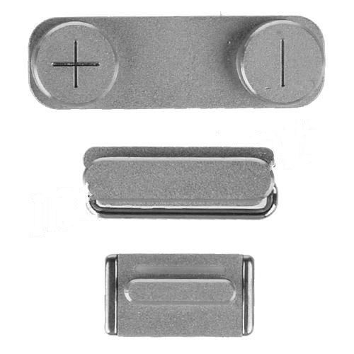 Power Button, Volume Up/Down Buttons and Silent/Mute Switch for iPhone 5S - Gray