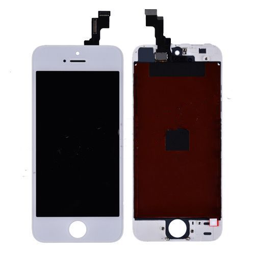 LCD with Touch Screen Digitizer and  Frame for iPhone 5S (Generic)-White