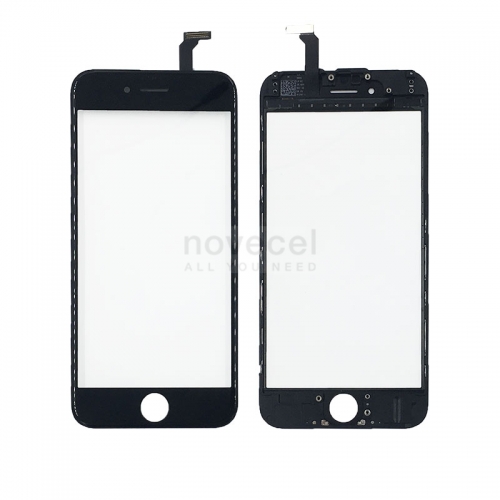 A Quality Front Screen Glass Lens + LCD Digitizer Frame + Touch for iPhone 6_Black