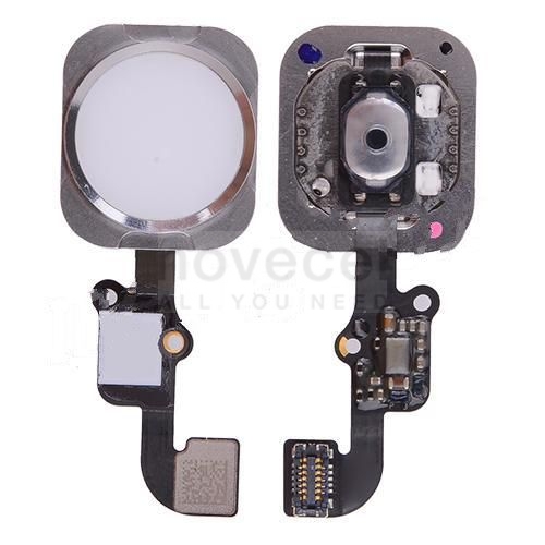 Home Button with Flex Cable Ribbon and Home Button Connector for iPhone 6/ 6 Plus-Silver