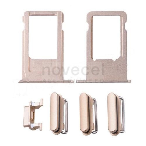 Sim Card Tray with Side Buttons for iPhone 6S Plus(5.5 inches) - Gold