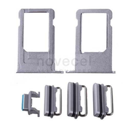 Sim Card Tray with Side Buttons for iPhone 6S Plus(5.5 inches) - Grey