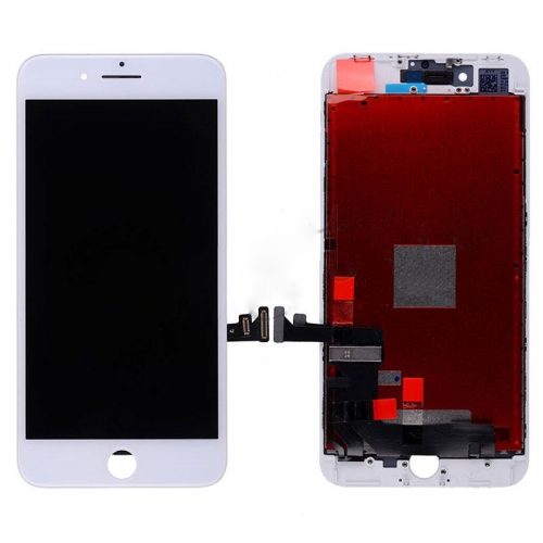 LCD Screen Display with Touch Digitizer Panel and Frame for iPhone 8 plus (Super High Quality High Brightness) -  White