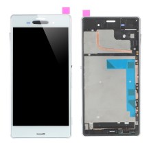 For Sony Xperia Z3 D6603 LCD Screen and Digitizer Assembly with Front Housing - White