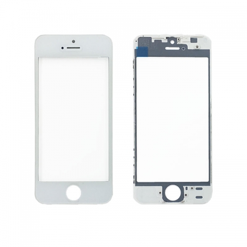 Front Glass+Frame + Touch for iPhone 5 - White
