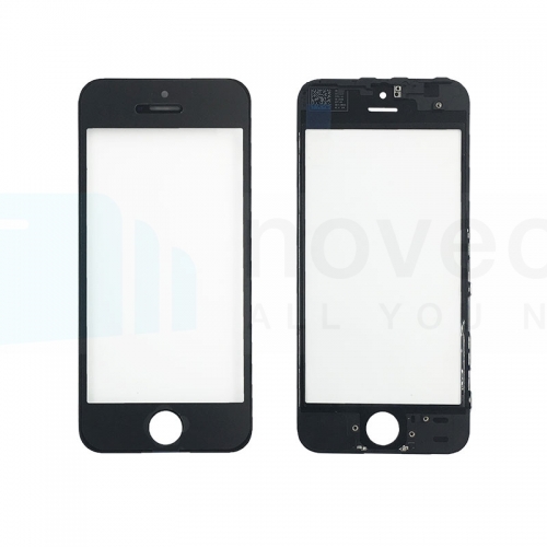 A+ Front Screen Glass Lens +  Frame for iPhone 5G - Black