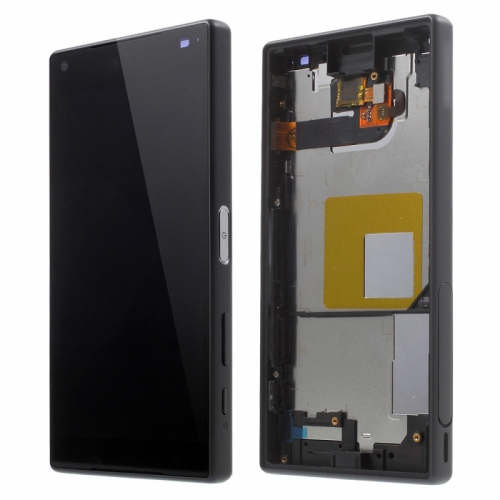 LCD Screen and Digitizer Assembly with Front Housing for Sony Xperia Z5 Compact (OEM material assembly) - Black
