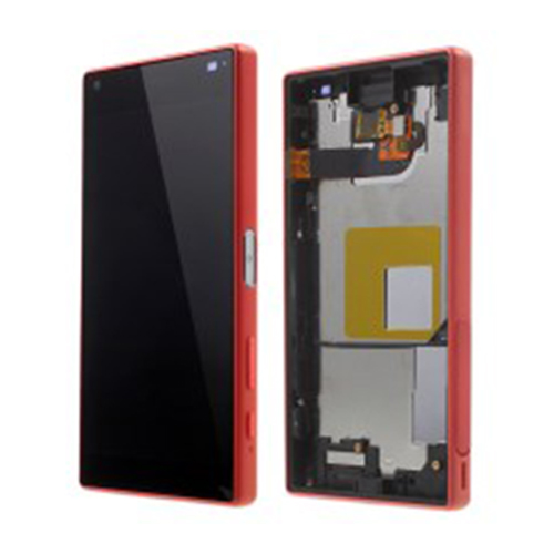 LCD Screen and Digitizer Assembly with Front Housing for Sony Xperia Z5 Compact (OEM material assembly) - Red