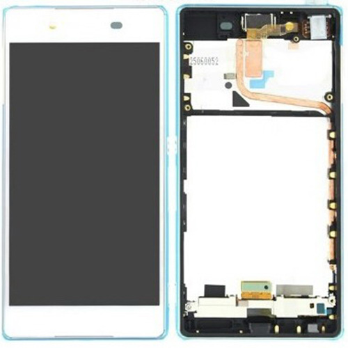 LCD Screen + Touch Screen Digitizer Assembly with Frame for Sony Xperia Z3+ E6553 - White