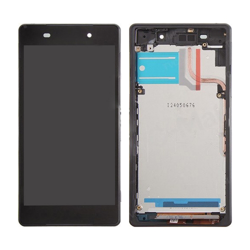 OEM LCD Screen and Digitizer Assembly with Front Housing for Sony Xperia Z2 D6503 - Black