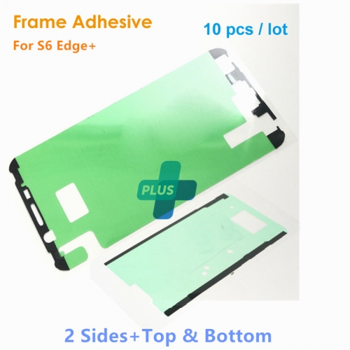 10 PCS LCD Bezel Frame Adhesive Sticker Tape for Galaxy S6 edge_Black