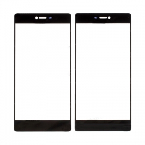 A For Huawei Ascend P8 Front Outer Screen Glass Lens - Black