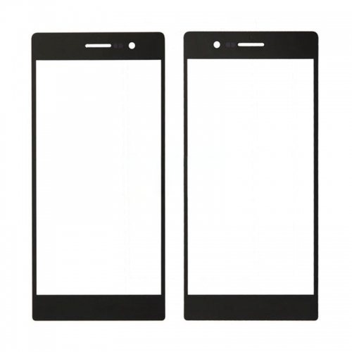 Front Outer Glass Lens Replacement for Huawei Ascend P7 - Black