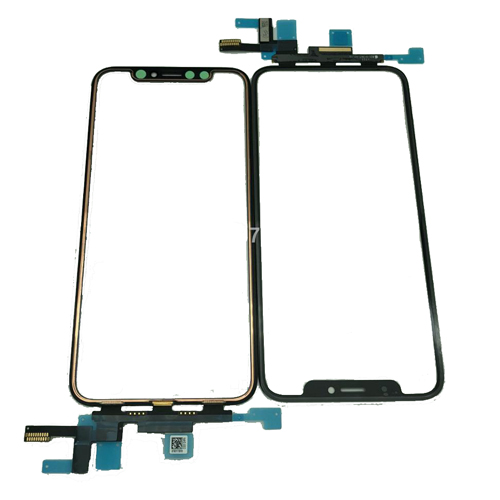 Front Glass with Touch Flex Cable for iPhone X_Short Flex