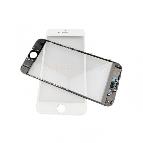 A+ Quality Front Glass+Frame+OCA+Earmesh+Camera & Sensor Holder for iPhone 6s Plus - Black