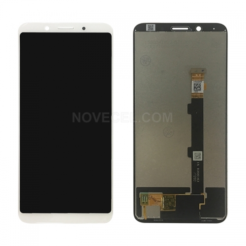 A Quality LCD Screen Display with Frame for OPPO F5 - White