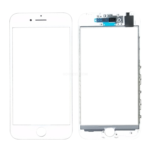 A+ Quality Front Glass+Frame+OCA+Earmesh+Camera & Sensor Holder for iPhone 7 - White