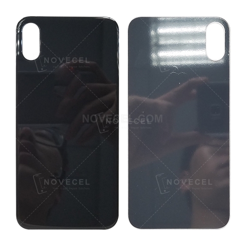 A+ Back Cover Glass For iPhone X- Black/Normal Hole