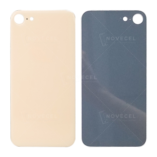 Back Cover Glass without Lens Frame and Lens for iPhone 8G - Gold/Big Hole